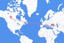 加拿大出发地 麦克默里堡飞往加拿大目的地 開塞利的航班
