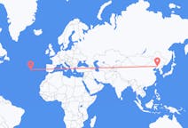 Flyg från Shenyang, Kina till Terceira, Portugal