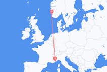 Flyreiser fra Stavanger, Norge til Nice, Frankrike