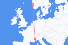 Flyg från Stavanger, Norge till Nice, Frankrike