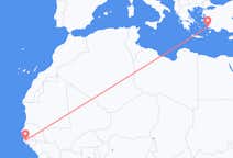 Flug frá Ziguinchor, Senegal til Bodrum, Tyrklandi