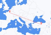 Flyreiser fra Sivas, Tyrkia til Paris, Frankrike