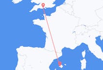 Flyrejser fra Palma de Mallorca, Spanien til Bournemouth, England