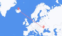 Flights from the city of Chișinău, Moldova to the city of Akureyri, Iceland