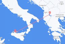 Flights from Ohrid in North Macedonia to Palermo in Italy