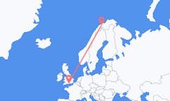 Flyg från Sørkjosen, Norge till Southampton, England