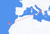 Flyreiser fra Tenerife, Spania til Korfu, Hellas