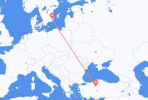 Vols de Kalmar, Suède pour Ankara, Turquie