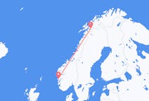 Flug frá Björgvin, Noregi til Narvik, Noregi