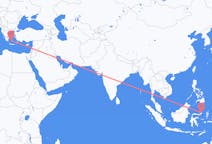 出发地 印度尼西亚万鸦老目的地 希腊普拉卡的航班