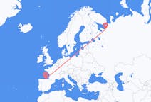 Fly fra Arkhangelsk til Santander