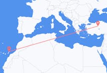 Flights from Lanzarote in Spain to Ankara in Turkey