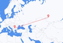 Loty z Nowosybirsk, Rosja do Sofia, Bułgaria