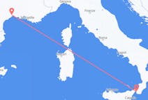 Vluchten van Reggio Calabria, Italië naar Montpellier, Frankrijk