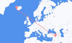 出发地 土耳其馬爾丁目的地 冰岛雷克雅未克的航班