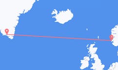 出发地 格陵兰纳萨克目的地 挪威海宁格松的航班