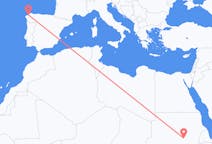 Flights from from Khartoum to La Coruña