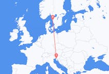 出发地 瑞典出发地 哥德堡目的地 意大利的里雅斯特的航班