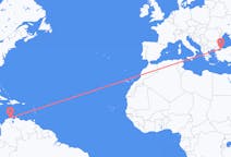 Flyreiser fra Riohacha, Colombia til Istanbul, Tyrkia