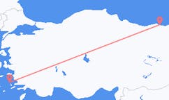 Flyg från Leros till Trabzon