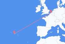 Fly fra Ostend til Horta, Azores
