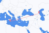Flyrejser fra Makhatjkala, Rusland til Malta, Malta