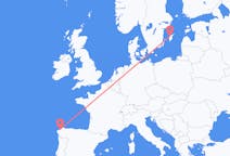 Vluchten van Visby naar A Coruña