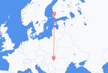 Vluchten van Oradea, Roemenië naar Turku, Finland