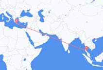 Flyreiser fra Nakhon Si Thammarat-provinsen, Thailand til Khania, Hellas