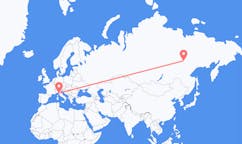 Fly fra Jakutsk til Pisa