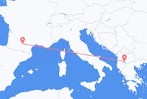 Flights from Ohrid in North Macedonia to Toulouse in France