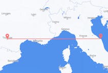 出发地 法国出发地 圖盧茲目的地 意大利安科納的航班
