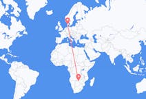 Flyreiser fra Victoria Falls, Zimbabwe til Karup, Danmark