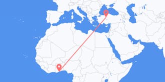 Flyrejser fra Ghana til Tyrkiet