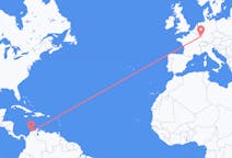 Flug frá Barranquilla, Kólumbíu til Saarbrücken, Þýskalandi