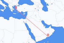 Flyreiser fra Salalah, Oman til Khios, Hellas