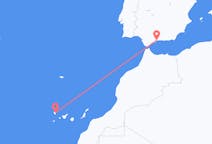 Vluchten van Malaga, Spanje naar Santa Cruz de La Palma, Spanje