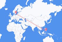 Flyrejser fra Davao, Filippinerne til Kalmar, Sverige