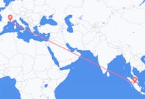 Flights from Pekanbaru, Indonesia to Marseille, France