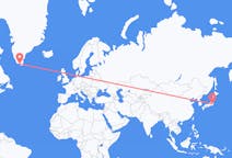 Flyrejser fra Tokyo, Japan til Qaqortoq, Grønland