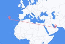 Flyg från Abu Dhabi, Förenade Arabemiraten till Santa Maria, Portugal