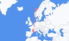 Flyreiser fra Kristiansund, Norge til Girona, Spania