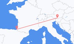 Flyreiser fra Klagenfurt, Østerrike til Biarritz, Frankrike