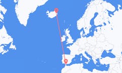 Flyrejser fra Gibraltar, Gibraltar til Egilsstaðir, Island