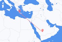 Flyreiser fra Wadi ad-Dawasir, Saudi-Arabia til Khania, Hellas