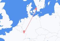 Loty z Kopenhaga, Dania do Saarbrücken, Niemcy