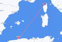Vols depuis la ville d'Alger vers la ville de Calvi (Haute-Corse)