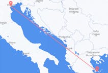 Flyreiser fra Skiathos, Hellas til Venezia, Italia