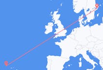 Flights from Flores Island, Portugal to Stockholm, Sweden
