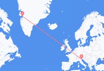 Flyreiser fra Ilulissat, Grønland til Venezia, Italia
